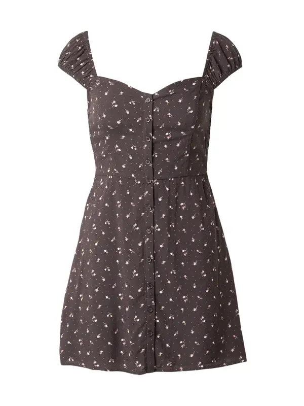 HOLLISTER HOLLISTER Ljetna haljina  tamno smeđa / rosé / bijela