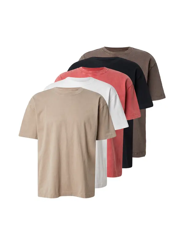 HOLLISTER HOLLISTER Majica  bež / lubenica roza / crna / bijela