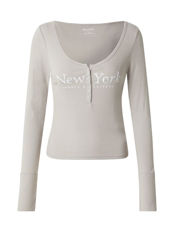 HOLLISTER HOLLISTER Majica  bež siva / bijela