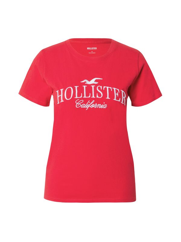 HOLLISTER HOLLISTER Majica  crvena / bijela