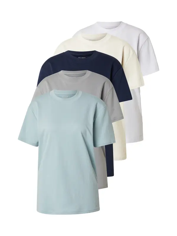 HOLLISTER HOLLISTER Majica  ecru/prljavo bijela / mornarsko plava / nebesko plava / siva / bijela
