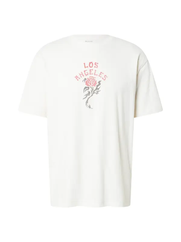 HOLLISTER HOLLISTER Majica 'LOVE'  boja slonovače / pastelno crvena / crna