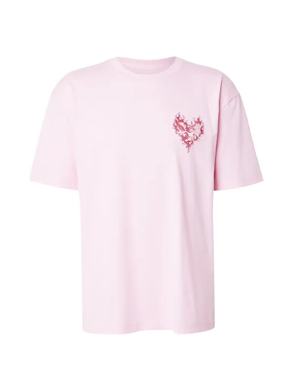 HOLLISTER HOLLISTER Majica 'LOVE'  pastelno roza / tamno crvena