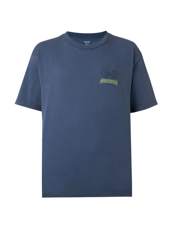 HOLLISTER HOLLISTER Majica  mornarsko plava / indigo / žuta / zelena