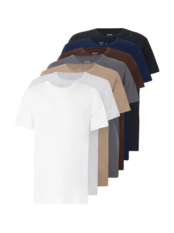 HOLLISTER HOLLISTER Majica  mornarsko plava / smeđa / siva / bijela
