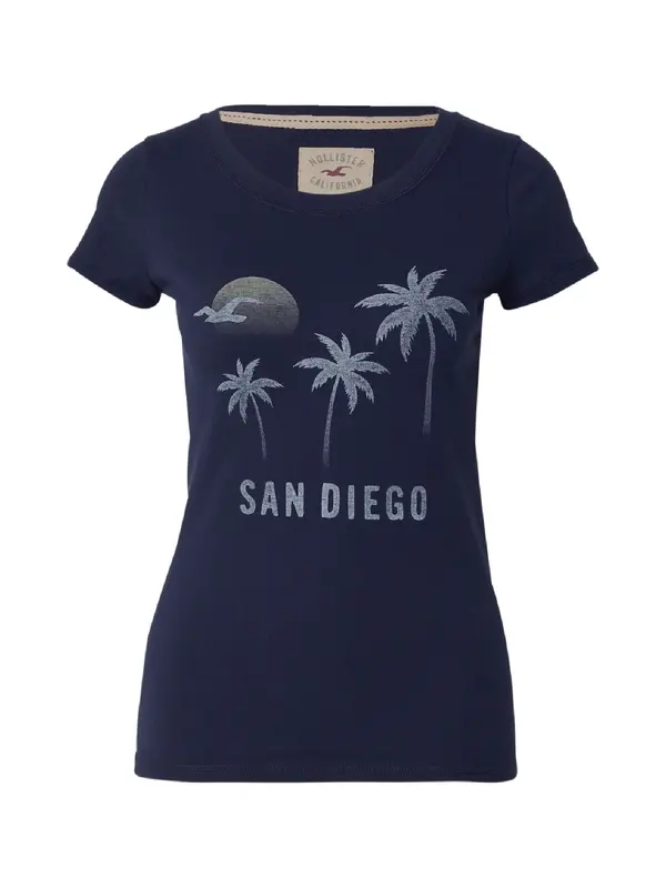 HOLLISTER HOLLISTER Majica  mornarsko plava / svijetloplava / svijetlozelena