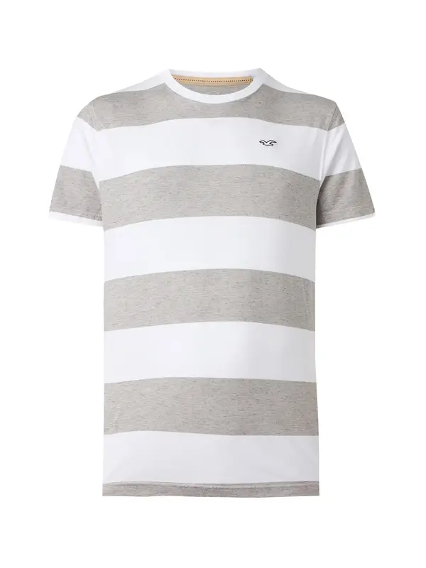 HOLLISTER HOLLISTER Majica  siva melange / bijela