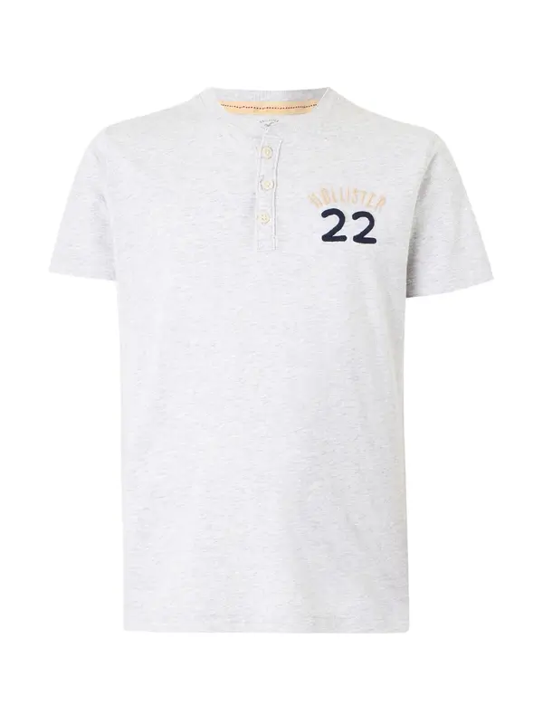HOLLISTER HOLLISTER Majica  siva melange / svijetlonarančasta / crna