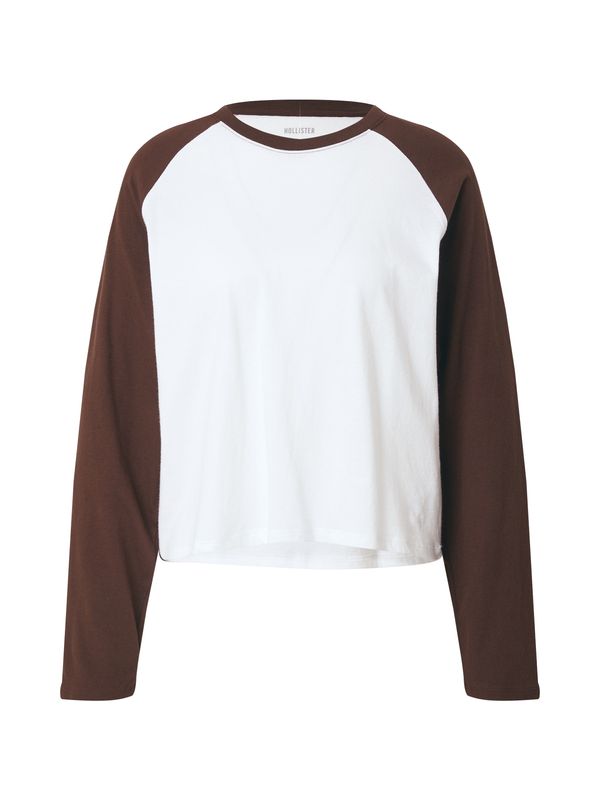 HOLLISTER HOLLISTER Majica  smeđa / bijela