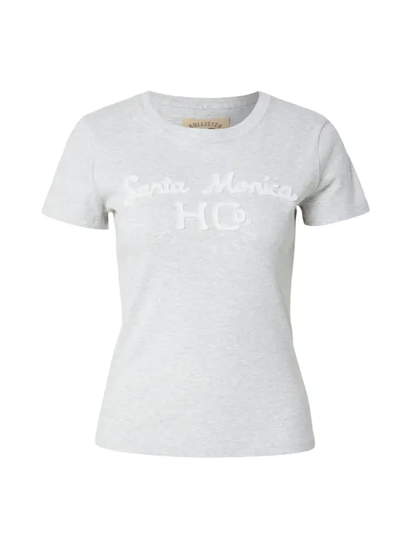 HOLLISTER HOLLISTER Majica  svijetlosiva / bijela