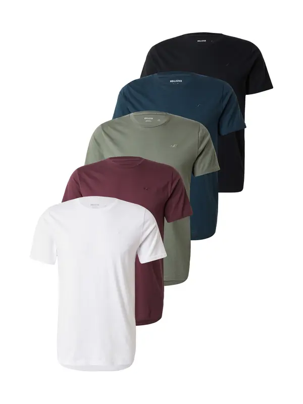HOLLISTER HOLLISTER Majica  tamno plava / kaki / burgund / crna / bijela