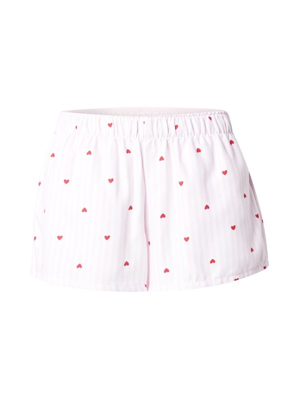 HOLLISTER HOLLISTER Pidžama hlače  roza / pastelno roza / bijela