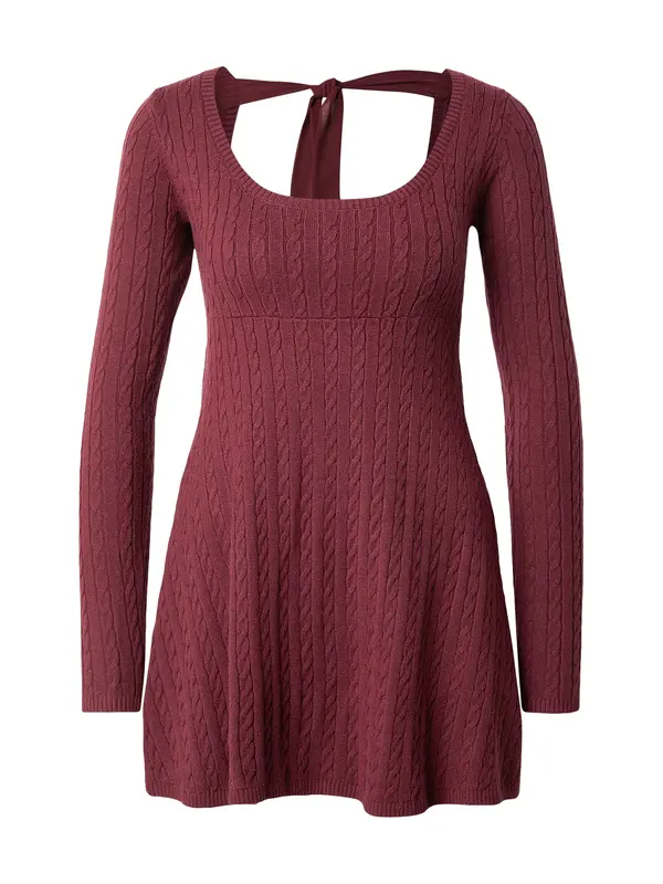 HOLLISTER HOLLISTER Pletena haljina  burgund