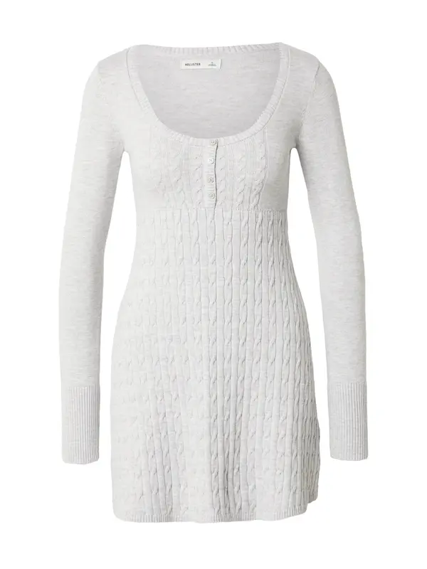 HOLLISTER HOLLISTER Pletena haljina  svijetlosiva