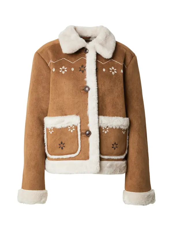 HOLLISTER HOLLISTER Prijelazna jakna  smeđa / višnja / bijela