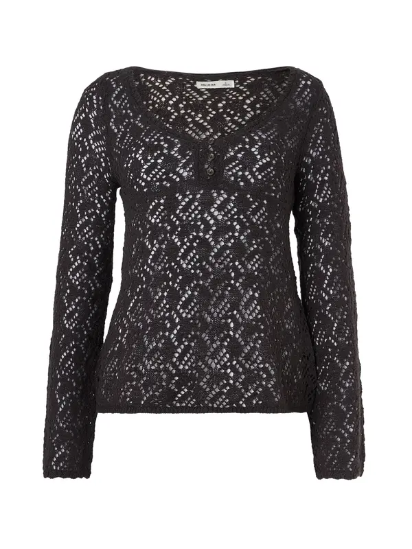 HOLLISTER HOLLISTER Pulover 'BOHO STARSKY'  antracit siva