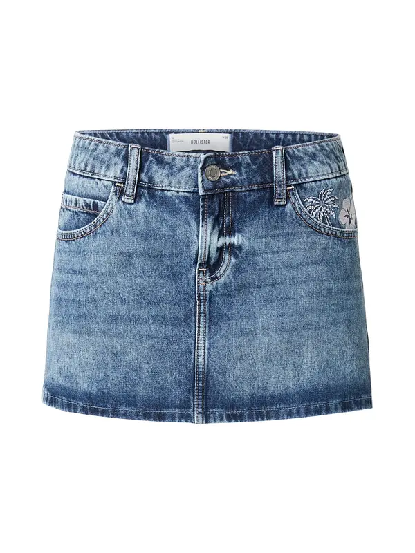 HOLLISTER HOLLISTER Suknja 'SANTA CRUZ'  plavi traper / prljavo bijela