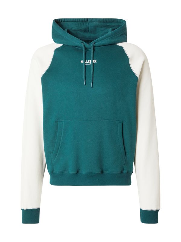HOLLISTER HOLLISTER Sweater majica  ecru/prljavo bijela / smaragdno zelena