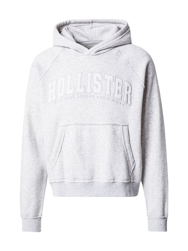 HOLLISTER HOLLISTER Sweater majica  siva melange / bijela