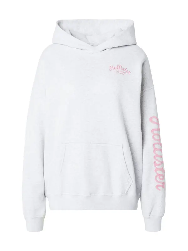HOLLISTER HOLLISTER Sweater majica  svijetlosiva / svijetloroza