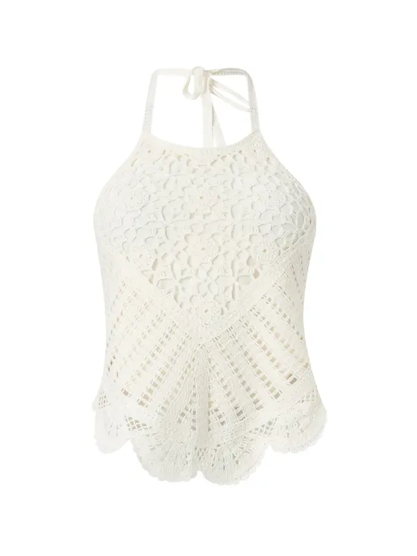 HOLLISTER HOLLISTER Top s naramenicama 'MAR4'  vuneno bijela