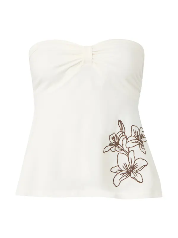HOLLISTER HOLLISTER Top  smeđa / bijela