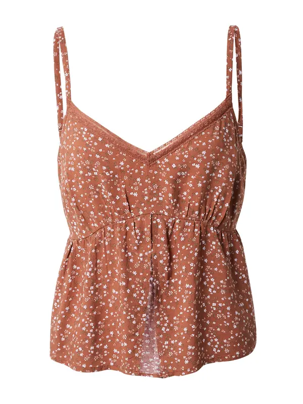 HOLLISTER HOLLISTER Top  smeđa / bijela