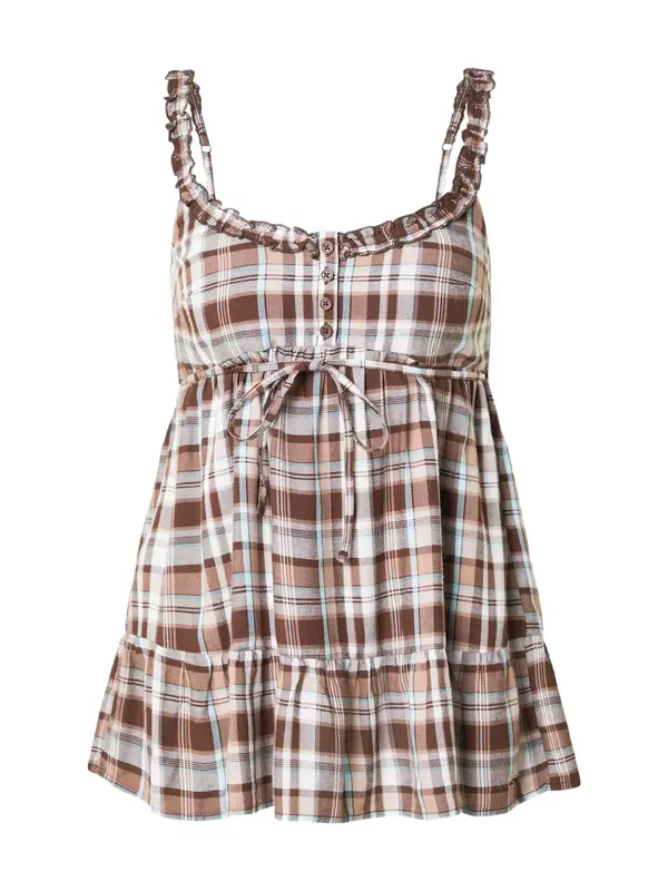 HOLLISTER HOLLISTER Top  smeđa / bijela