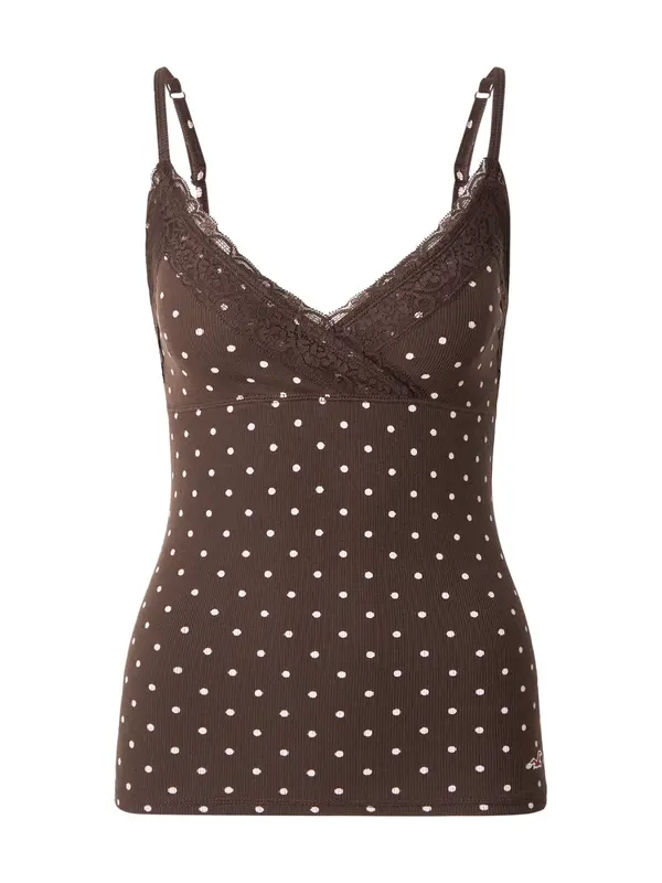 HOLLISTER HOLLISTER Top  smeđa / bijela