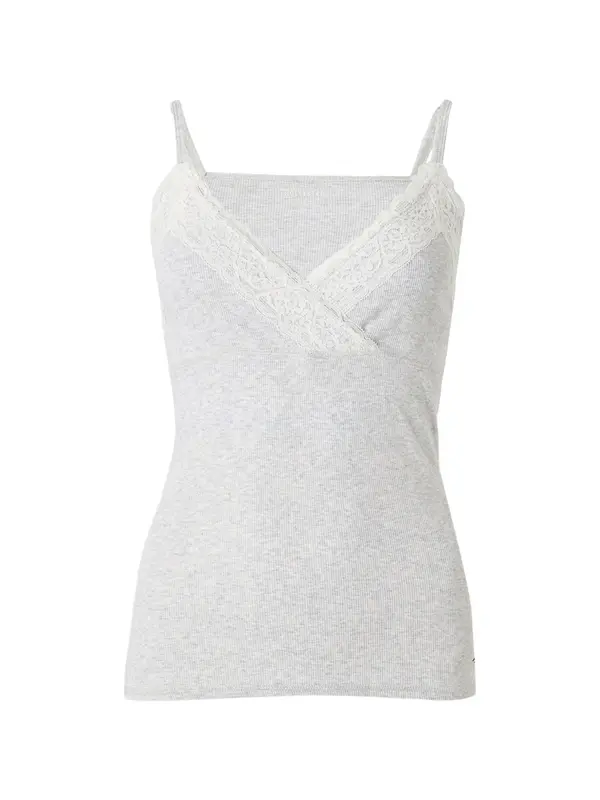 HOLLISTER HOLLISTER Top  svijetlosiva / bijela