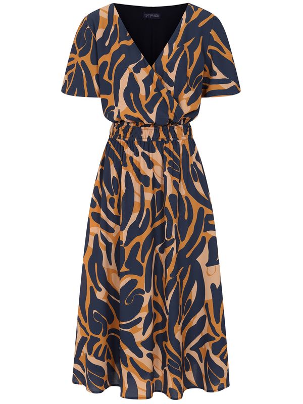 HotSquash HotSquash Haljina  boja pijeska / morsko plava / narančasta