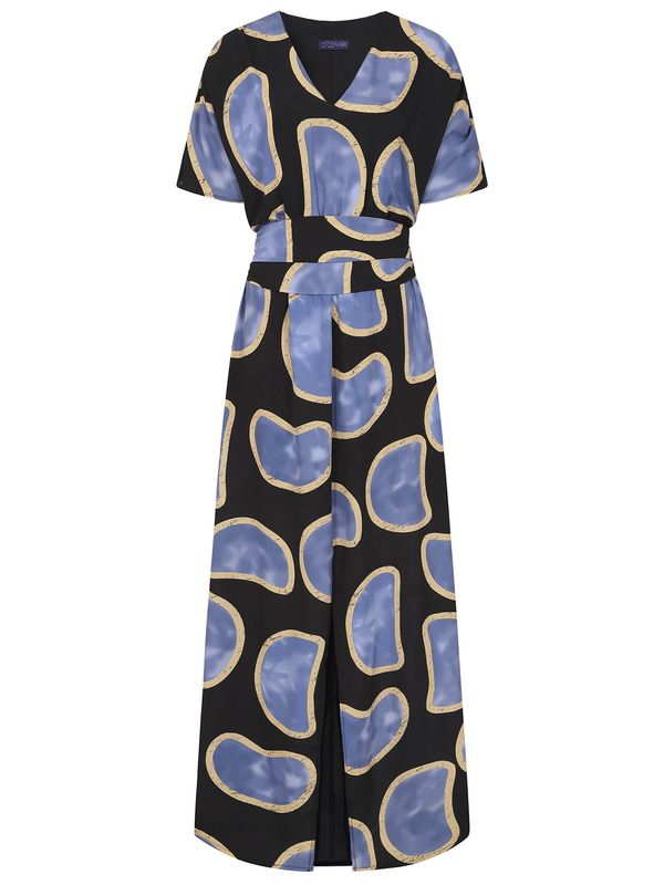 HotSquash HotSquash Haljina  mornarsko plava / svijetloplava / svijetlosiva