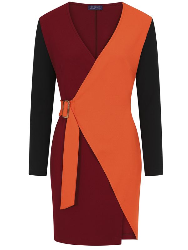 HotSquash HotSquash Haljina  narančasta / bordo / crna