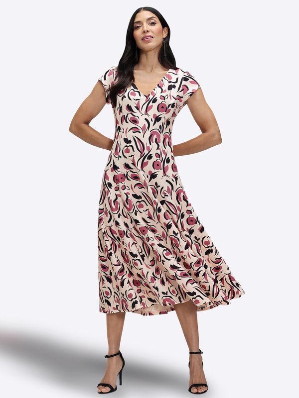 HotSquash HotSquash Haljina  roza / crna / vuneno bijela