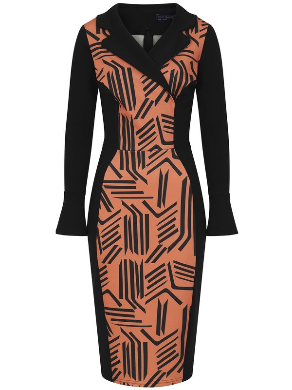 HotSquash HotSquash Haljina  tamno narančasta / crna