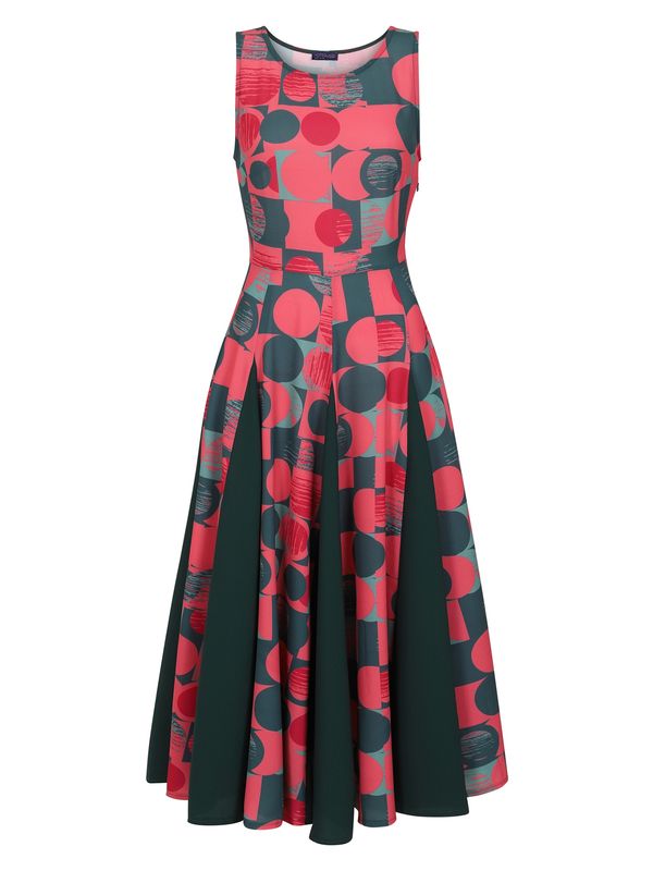 HotSquash HotSquash Haljina  tamno zelena / koraljna / crvena / trešnja crvena