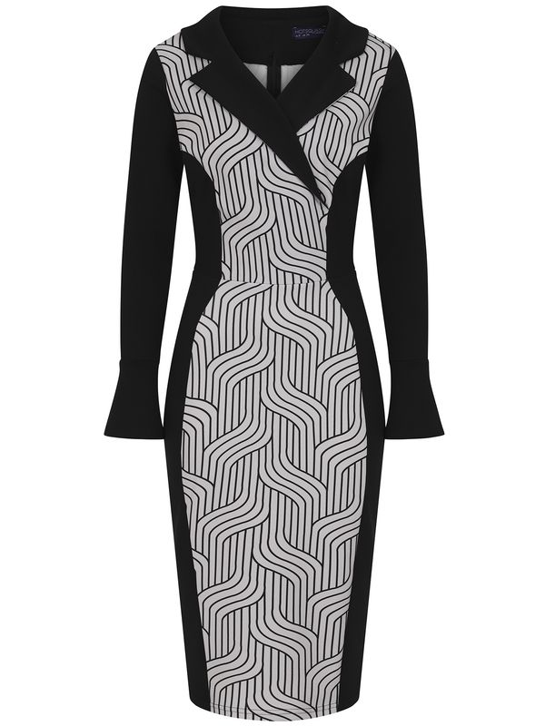 HotSquash HotSquash Koktel haljina  crna / bijela