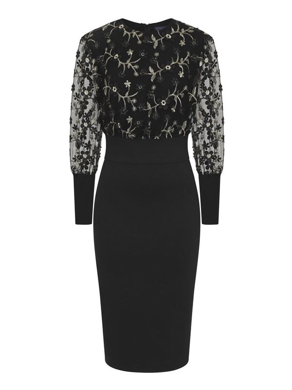 HotSquash HotSquash Koktel haljina 'Emma'  bež / crna