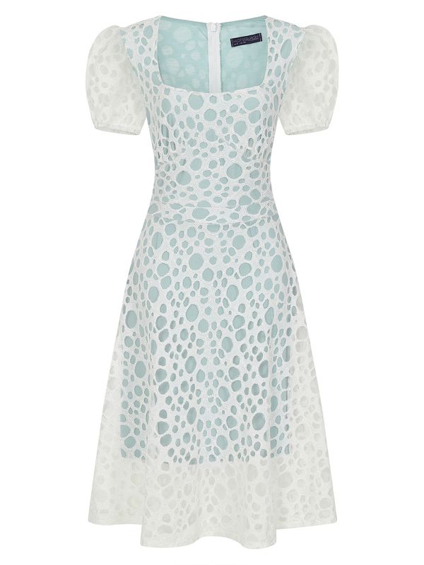 HotSquash HotSquash Koktel haljina  svijetloplava / bijela