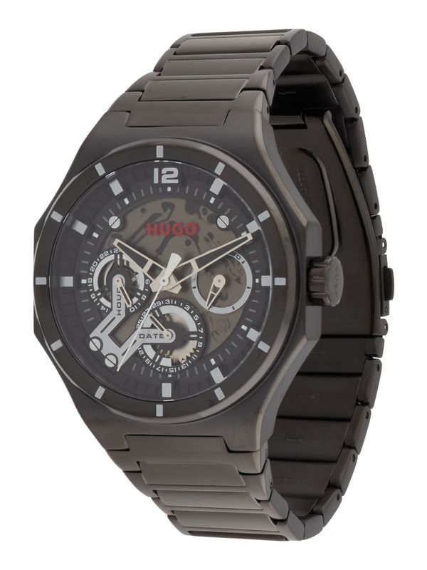 HUGO HUGO Analogni sat '#GRAIL SKELETON'  crvena / crna / srebro