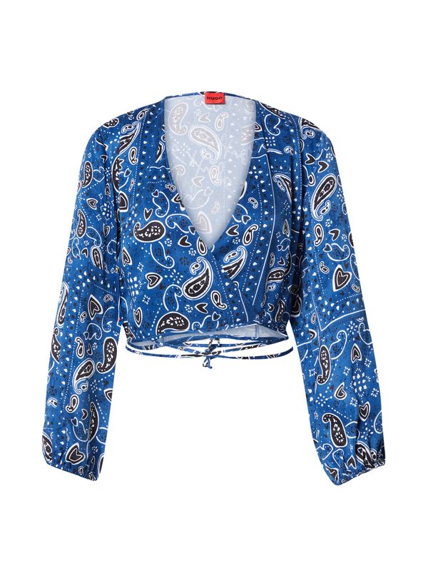 HUGO HUGO Bluza 'Candida'  plava / crna / bijela