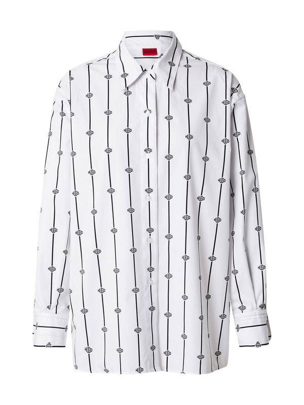 HUGO HUGO Bluza 'Eskil'  crna / bijela