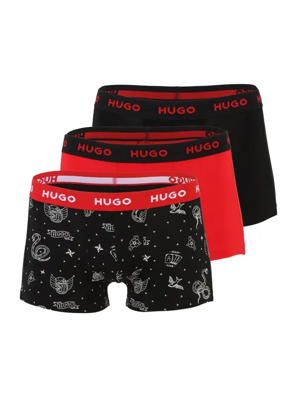 HUGO HUGO Bokserice  crvena / crna / bijela