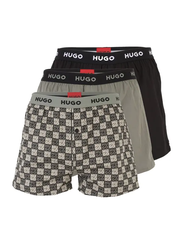 HUGO HUGO Bokserice  ecru/prljavo bijela / kaki / crna