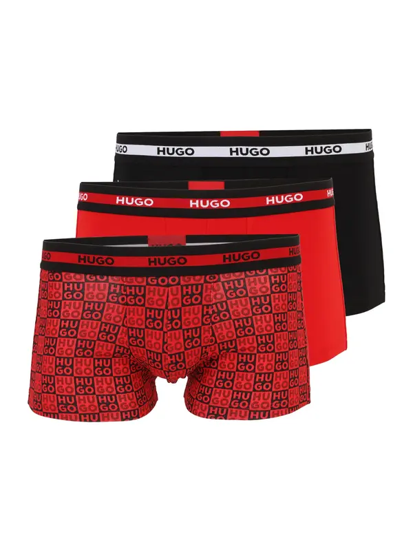 HUGO HUGO Bokserice 'PLANET'  crvena / crna / bijela