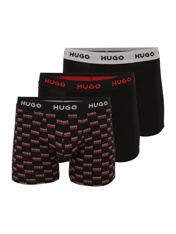 HUGO HUGO Bokserice  siva / crna / bijela