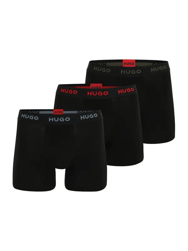 HUGO HUGO Bokserice  siva / kaki / crvena / crna