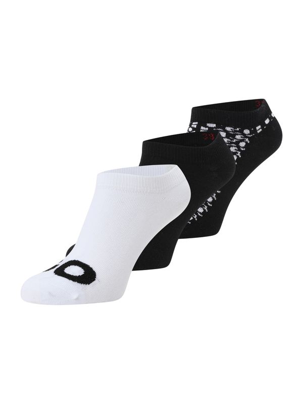 HUGO HUGO Čarape  crna / bijela