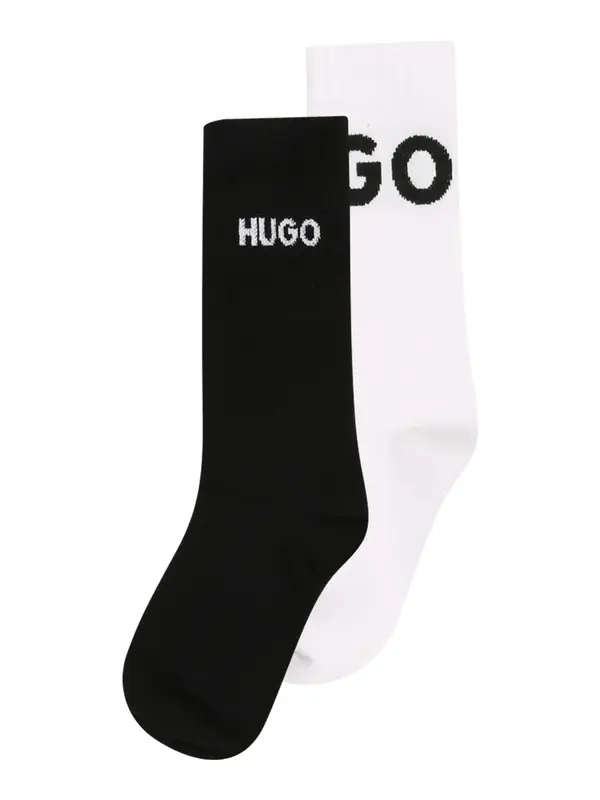 HUGO HUGO Čarape  crna / bijela