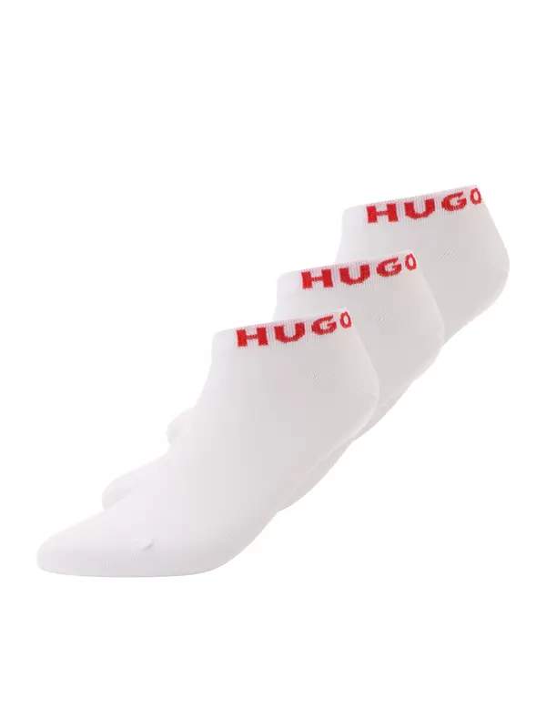 HUGO HUGO Čarape  crvena / bijela